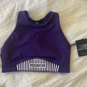 NWT SAVAGE FENTY sports bra purple SMALL Rihanna